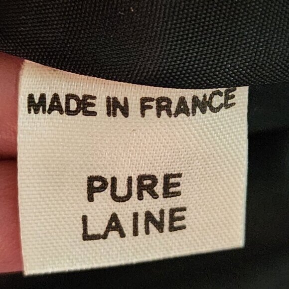 Paula Klein France VTG Black Wool Tweed Blazer Skirt Suit Set - Picture 13 of 14